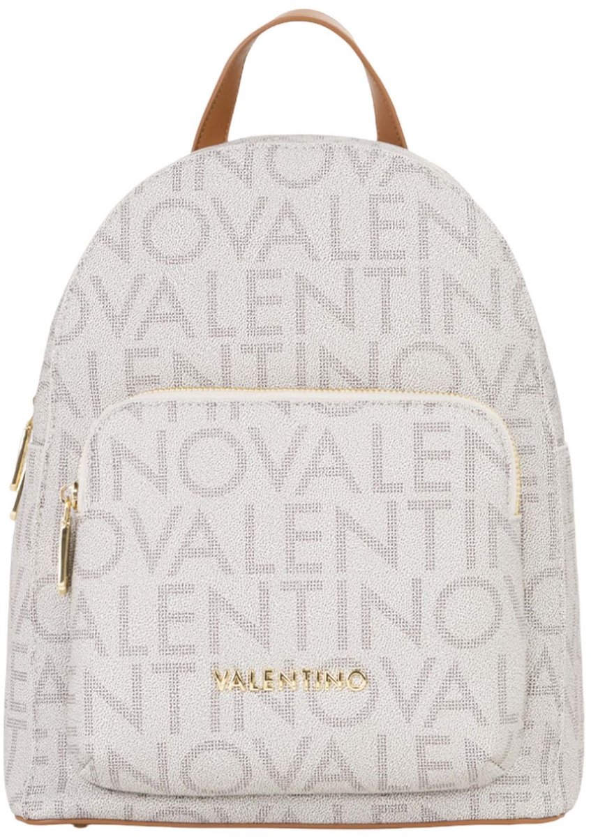 VALENTINO laptop rugzak rugzak met laptopvak Regina Re Backpack Beige / Nature Lichtgrijs