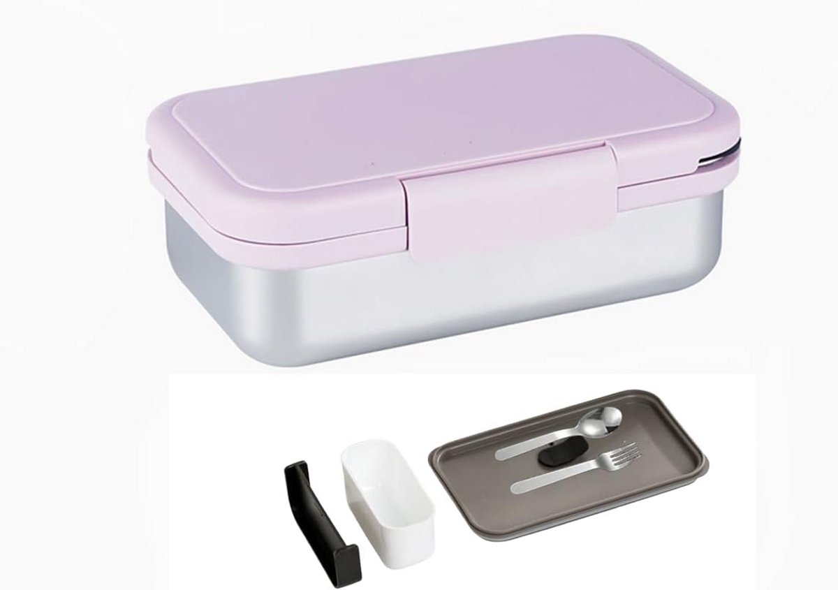 Lekvrije RVS Lunchtrommel met Vakken - Magnetronbestendige Broodtrommel 800ml