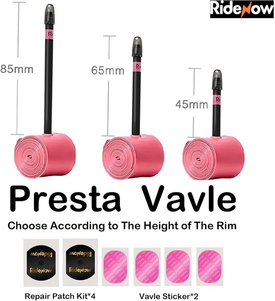 TPU-binnenbanden – Set Van 2 Met Afneembare Klep, FV: 80 Mm, Voor Diverse Fietsen