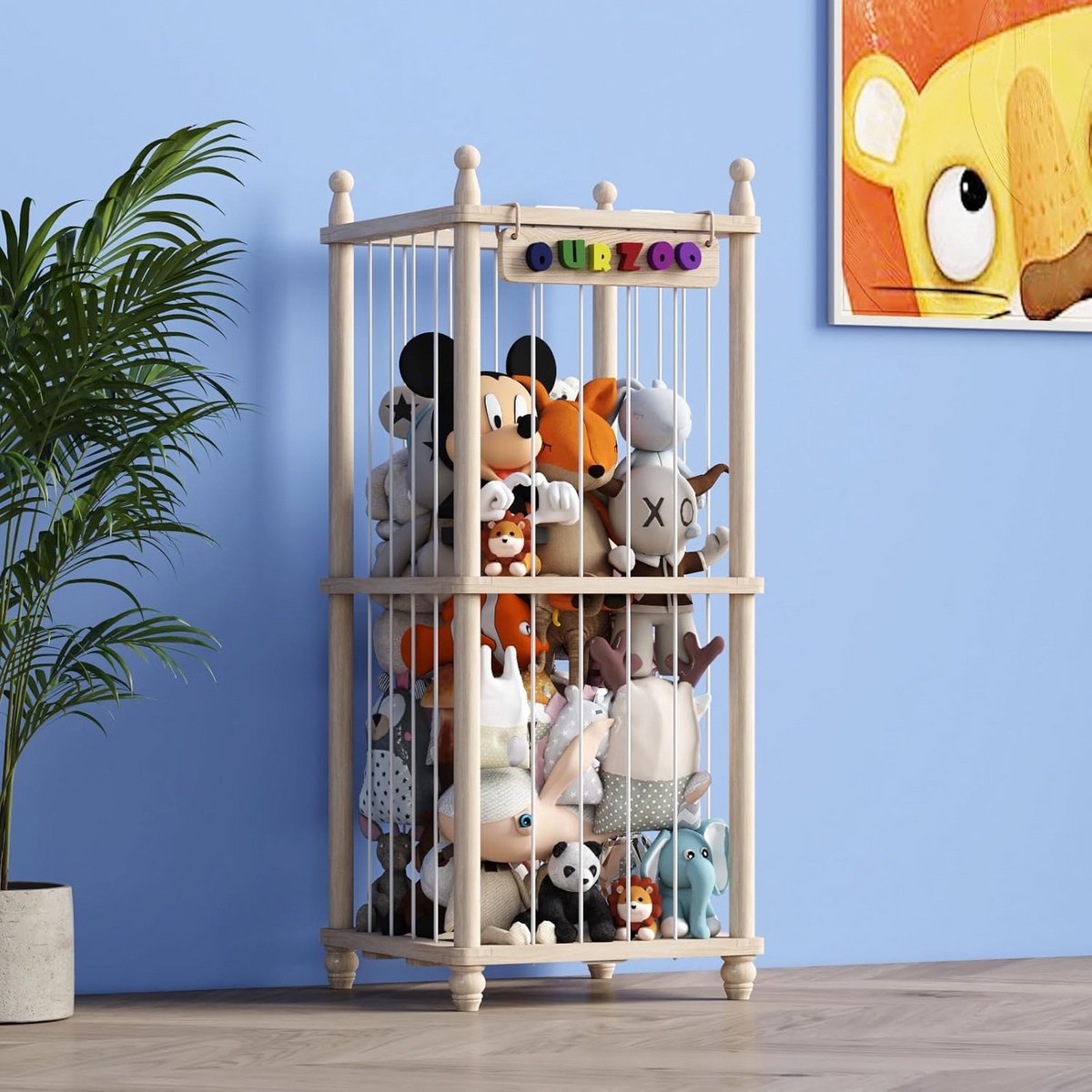 Grote Opbergorganizer voor Speelgoed en Knuffeldieren voor Kinderkamer
