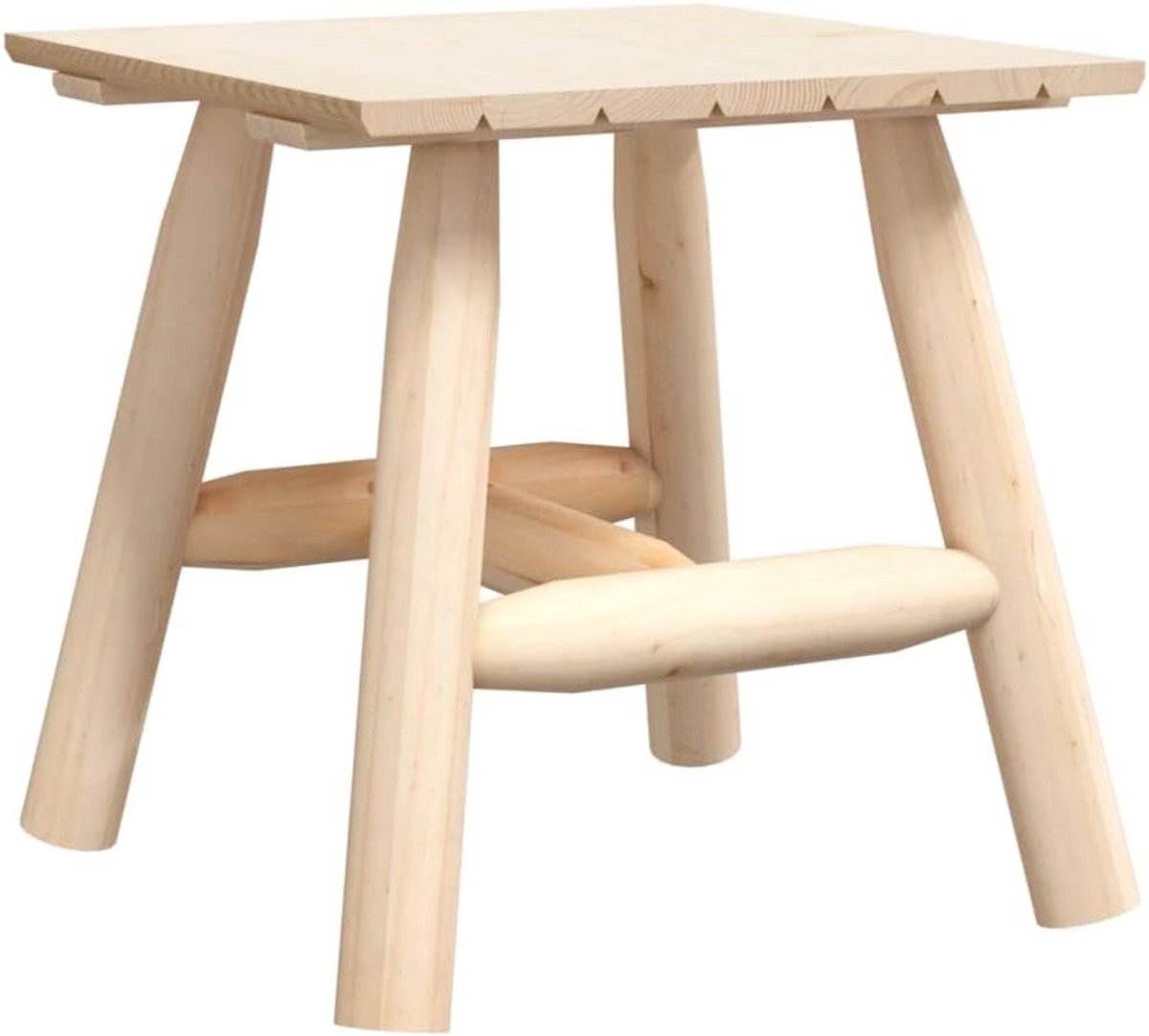 Massief Houten Bijzettafel 49x49x50 cm - Salontafel & Lampentafel voor Woonkamer