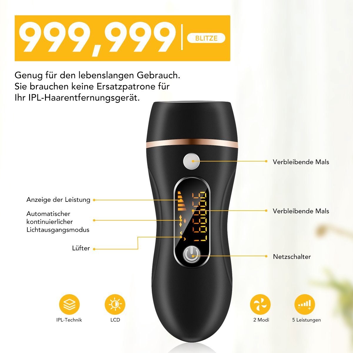 OKWISH IPL Ontharingsapparaten - Laser Ontharing Thuis thumbnail 6