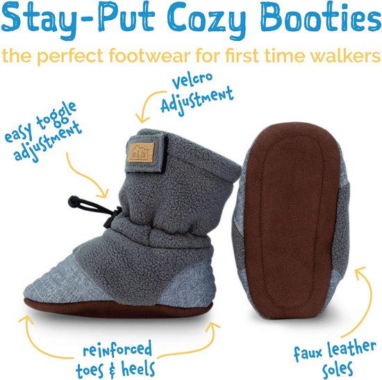 Warme Fleece Kruipschoenen Baby Met Antislipzool Blijven Goed Zitten — afbeelding 4