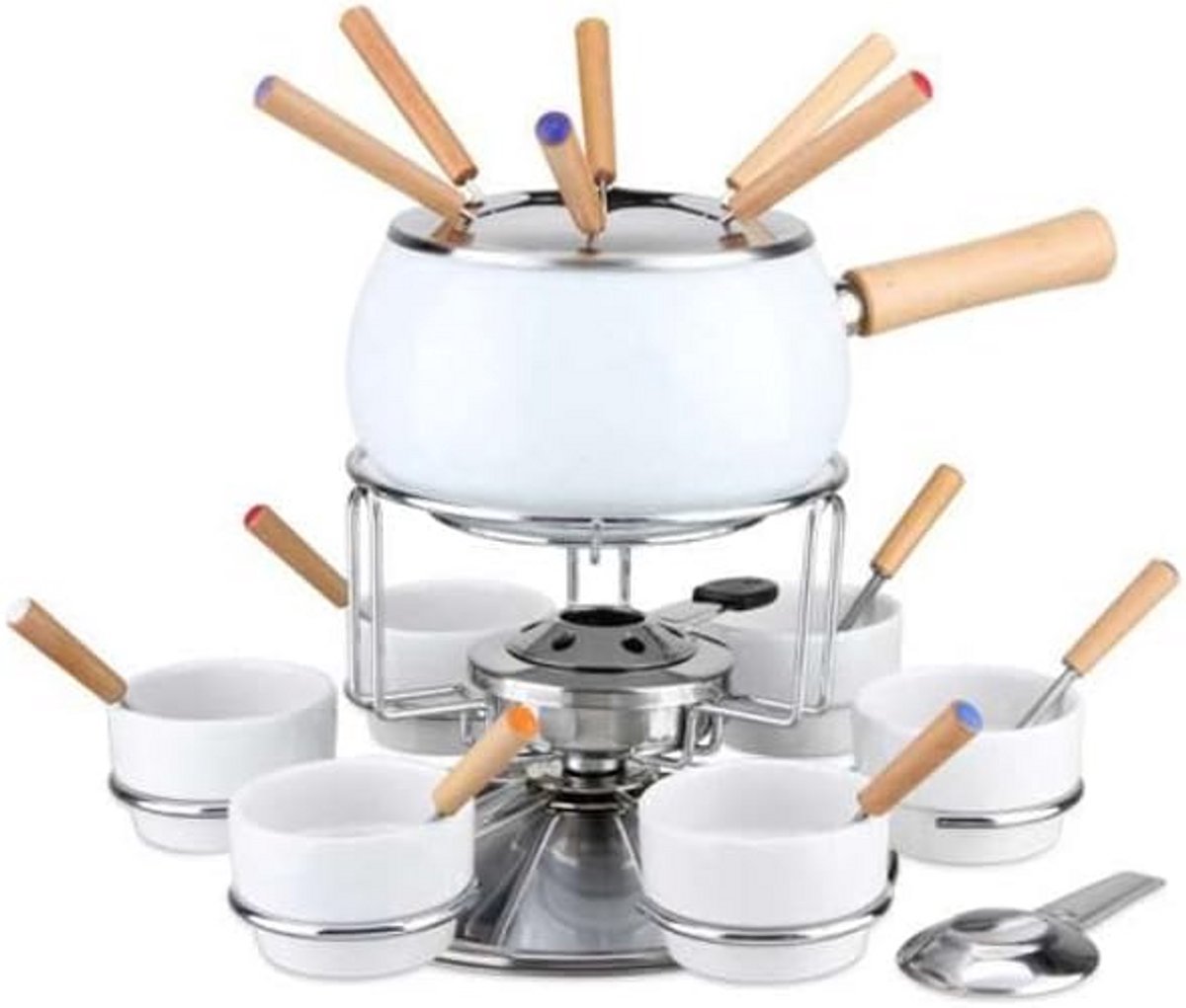 Fondueset RVS met 23 Delen en Pasta Bak
