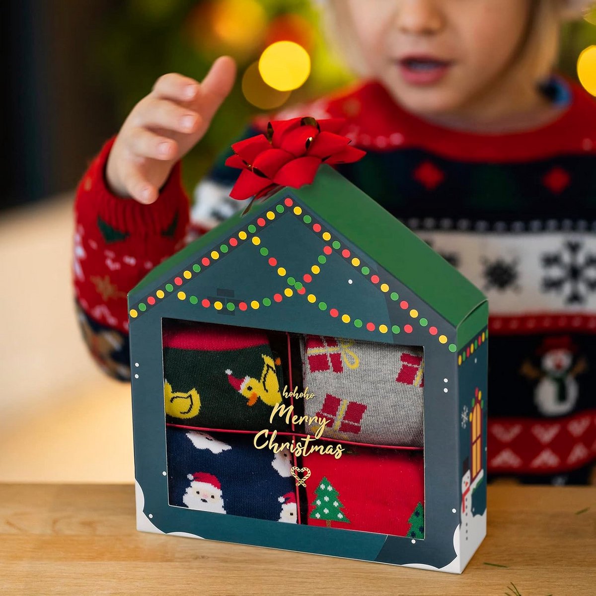 Kerstsokken Cadeau Heren & Dames - Warme en Vrolijke Feestdagen Sokkenset