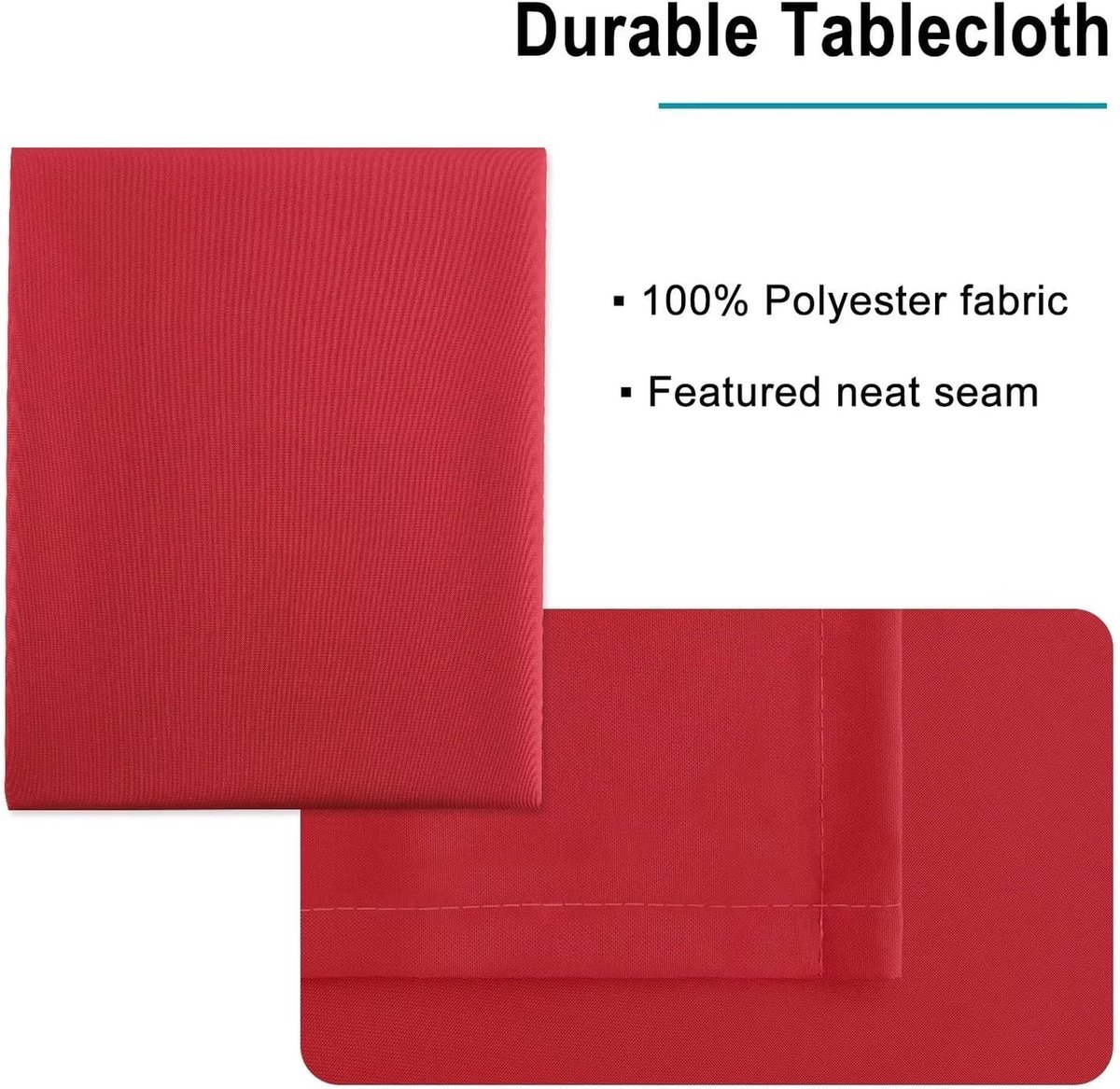 Stunq® Tafelkleed met Lotus-effect, Vlekbestendig en Waterafstotend, Rood, 140 x 220 cm