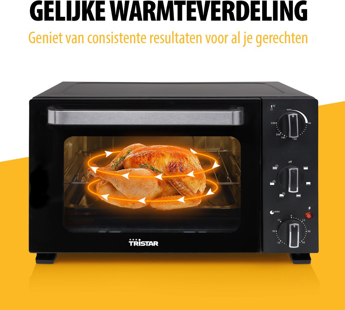 Tristar OV-3627 - Oven 1500 W - 27 Liter - Camping Vrijstaande Oven - Zwart – foto 5