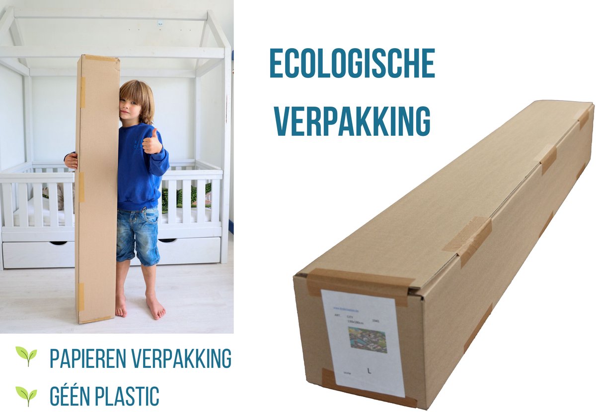 Mats & Joy Jungle Safari Speelmat 130x180cm - Fluweelzacht wasbaar thumbnail 2