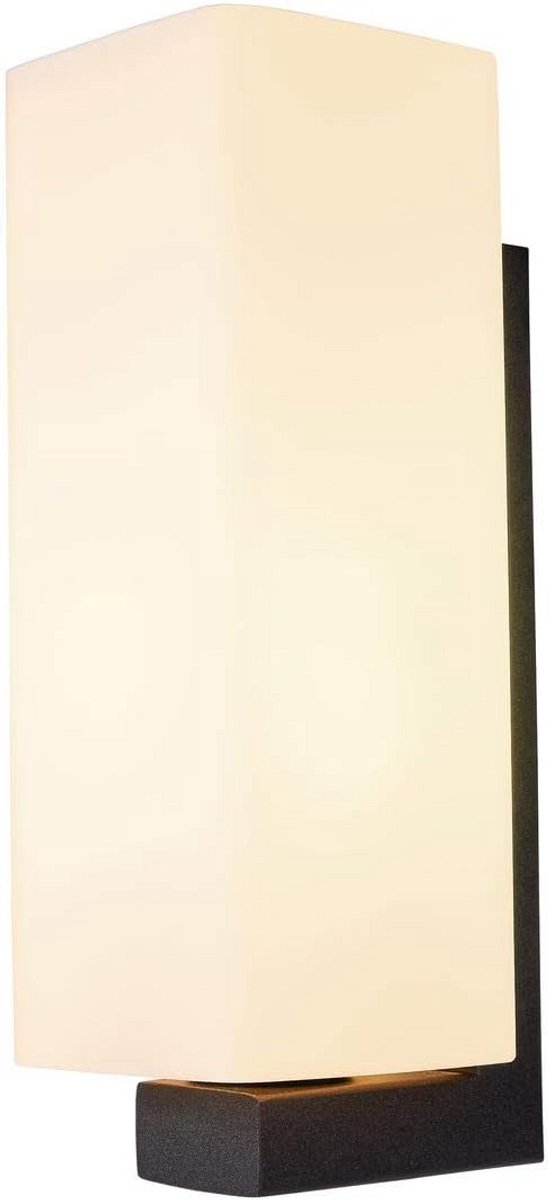 Zwarte Vierkante Opbouw Wandlamp voor Binnen - E27 Fitting