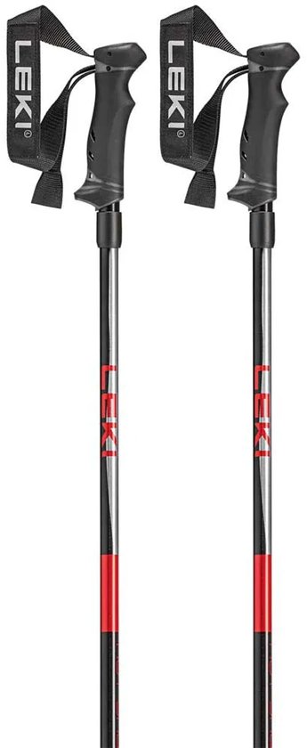Bâtons de ski Leki Hot Shot - Bâton de ski pour hommes - Anodized Black/Eloxal Grey/Eloxal Red