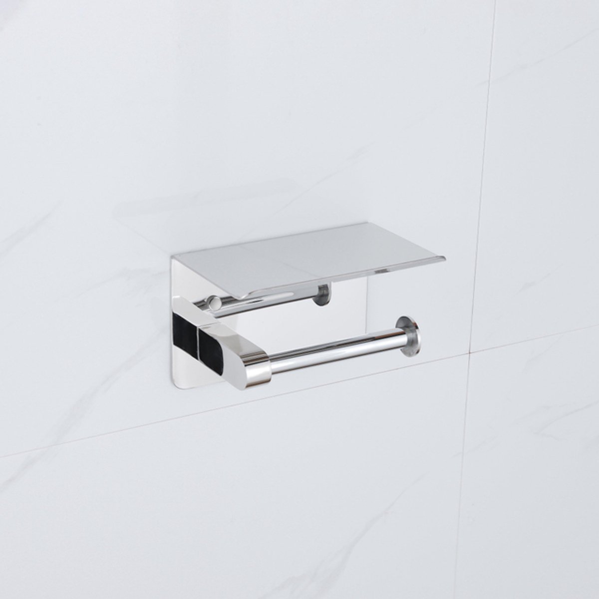 FugaFlow Eccelente Acces Toiletrolhouder - met plateau - chroom