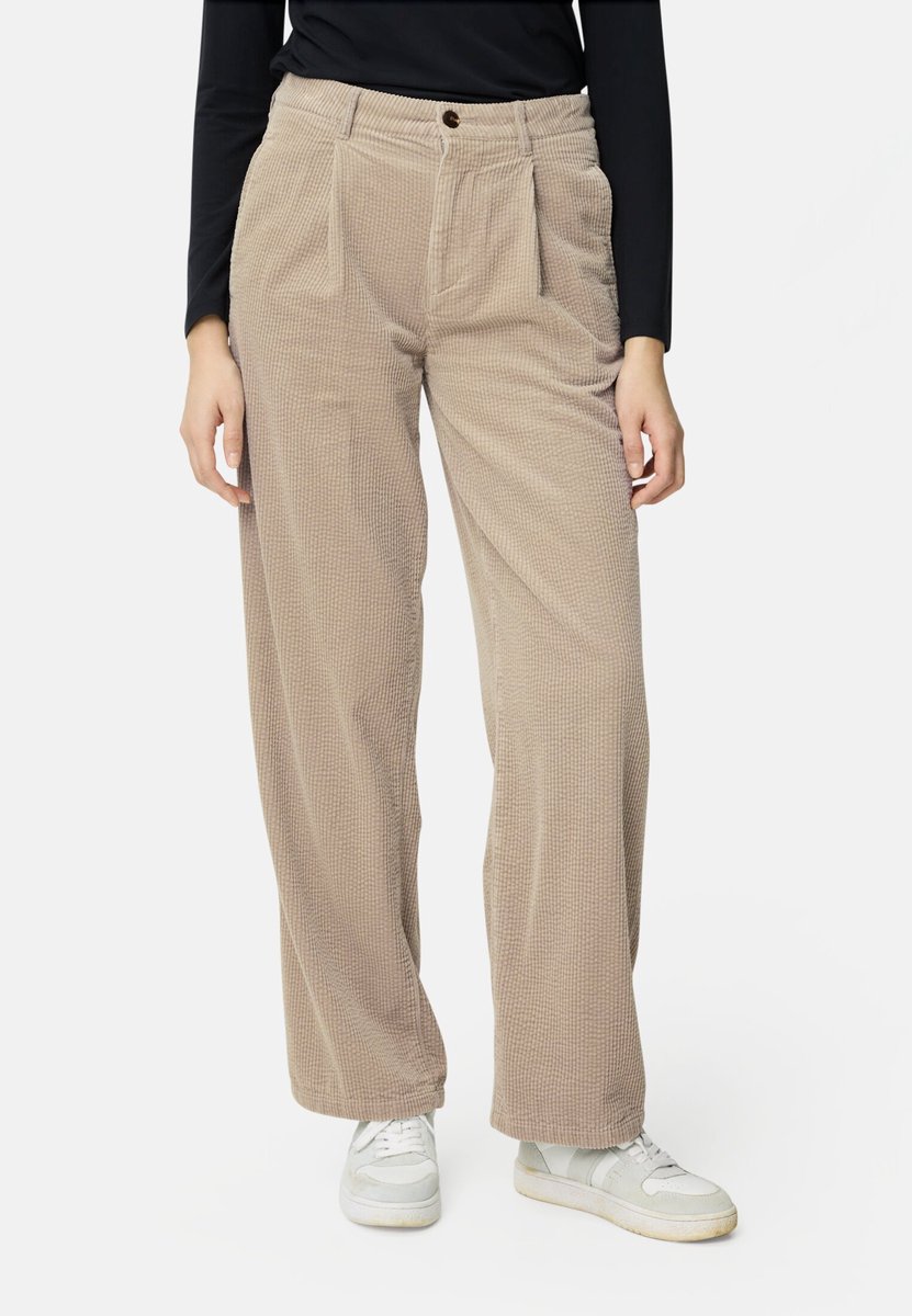 camel active Relaxed fit chino broek van katoen - Maat womenswear-34/30 - Licht beige