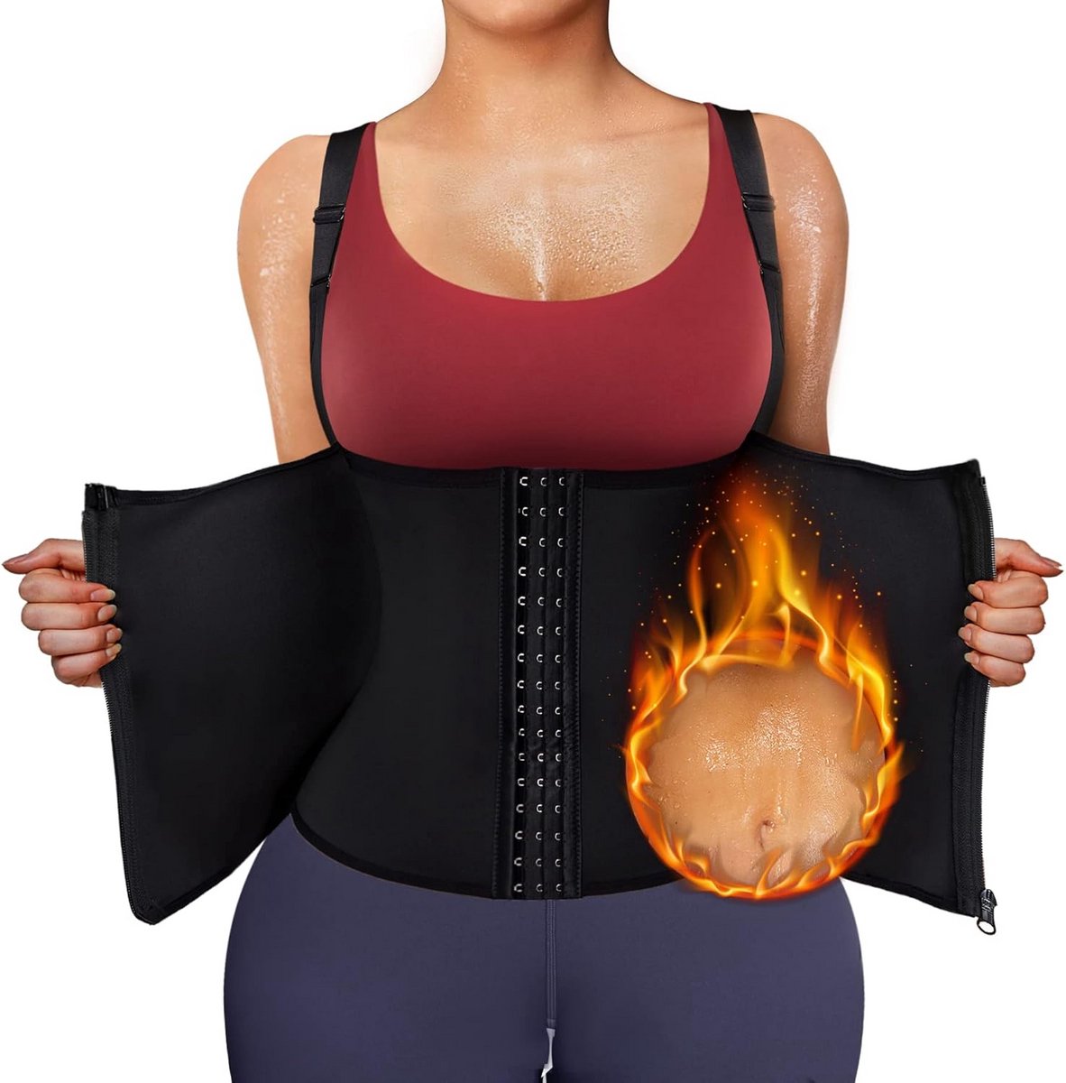 Sauna Vest voor Dames | Neopreen Thermo Zwemvest voor Zweten en Afslanken Taille