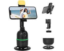 Auto Face Tracking Statief met 360° Rotatie en Vullicht voor Vlogs en Streaming