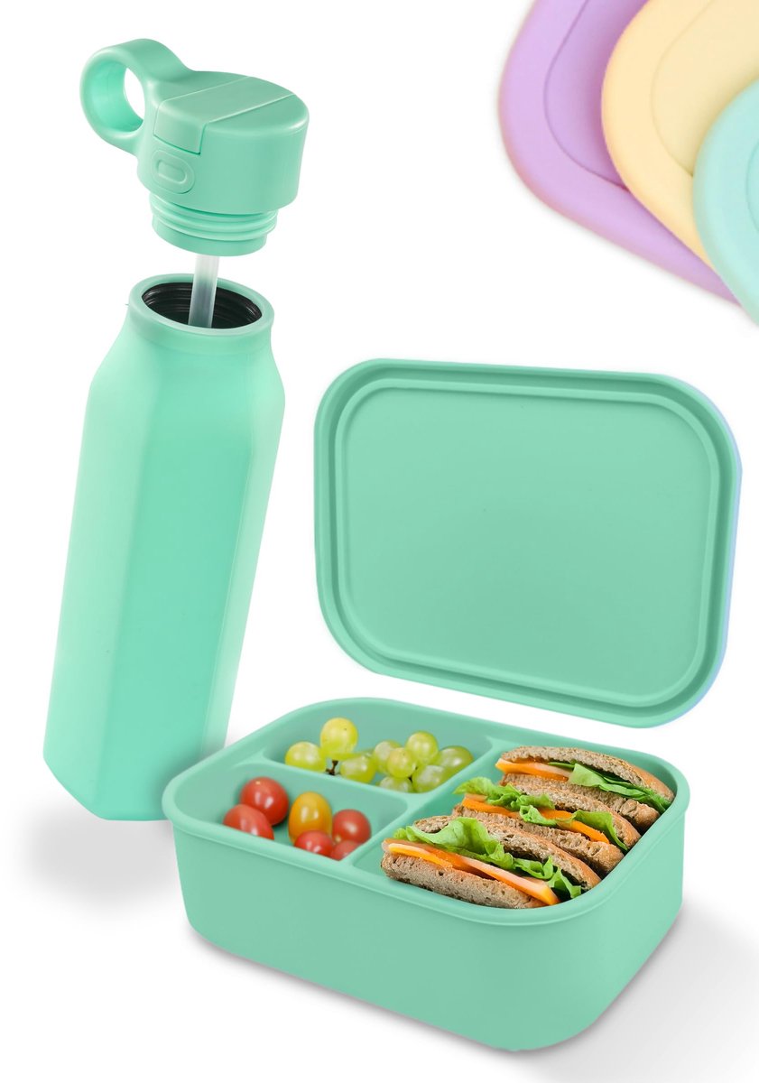 Unyqoos® Stijlvolle en Lunchbox en Drinkfles Set voor Dagelijks Gebruik