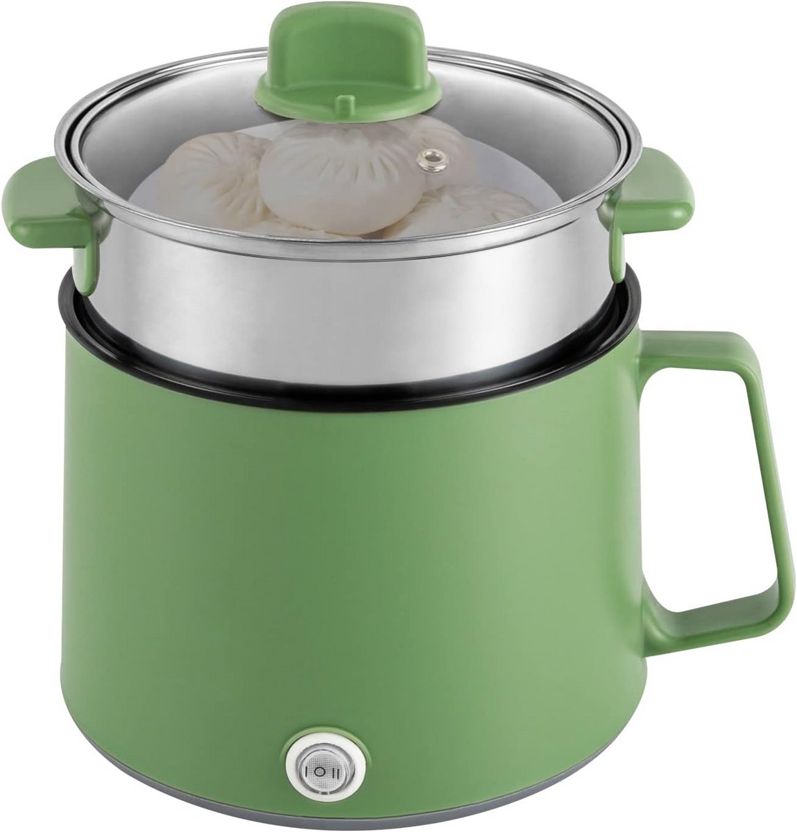 Compacte Elektrische Hot Pot met Stoomfunctie 1.7L Mini Multikoker voor Reizen en Studenten