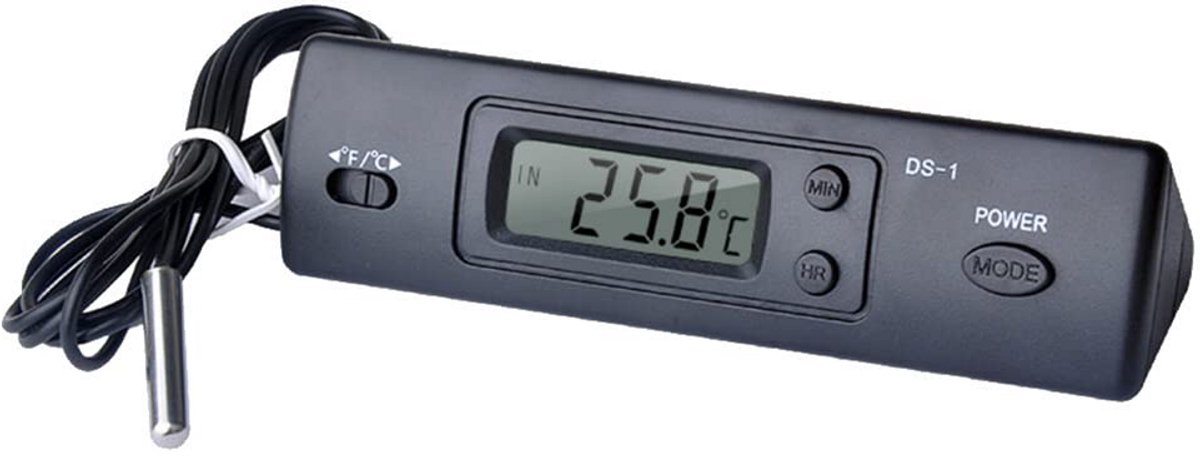 Digitale Auto Thermometer met Externe Sonde en Tijdweergave | Binnen & Buiten