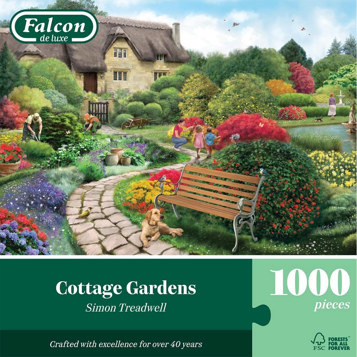 Rietgedekte Cottage Tuin Legpuzzel 1000 stukjes - Puzzel voor Volwassenen en Hobby