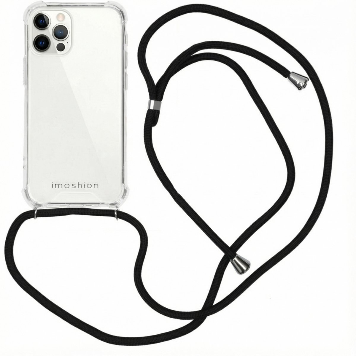 imoshion Hoesje - Geschikt voor Apple iPhone 12 Pro / 12 - Backcover met koord - Zwart