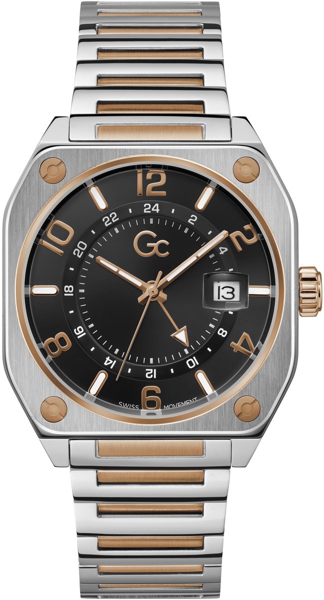 Gc Gc Airborne Quartz Analog Zilver Toon Rose Goud Toon Case: 100% Stainless Steel | Armband: 100% Stainless Steel 39 Z16002G2MF
