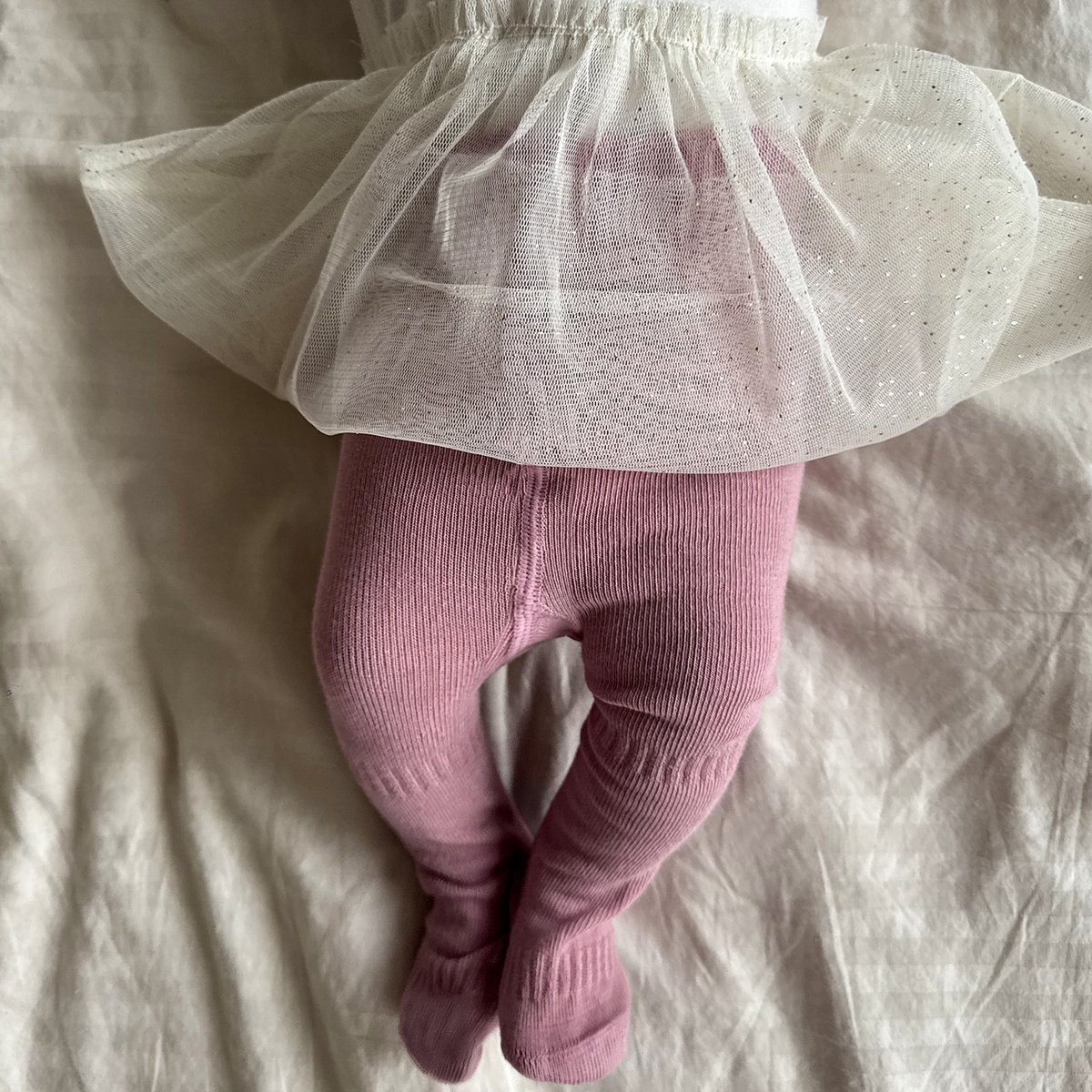 KipKep Blijf-Maillots - 6-12 Mnd - Mauve - Roze - Biologisch katoen - Zakken niet af - 1 paar