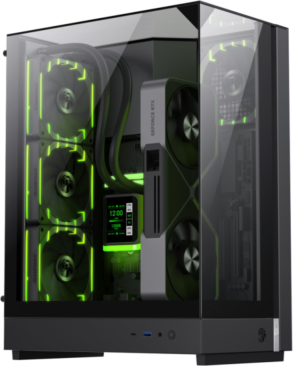 GameMax T20 BK Midi Tower Zwart