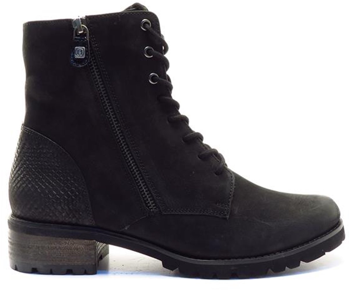 Helioform half hoge veterboots extra breed wijdte K 659.012.0324 Zwart