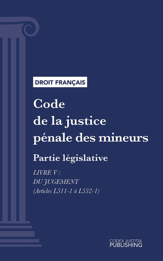 Code de la justice pénale des mineurs - cover