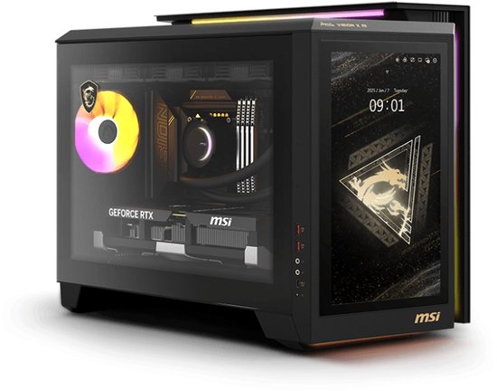 MSI MEG Vision X AI 2NVV7-009AT Intel Core Ultra 7 265K 32 GB DDR5-SDRAM 2 TB SSD NVIDIA GeForce RTX 5080 Windows 11 Home Desktop PC Zwart