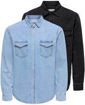 Only & Sons Heren Jeans overhemd 2 pack Bane