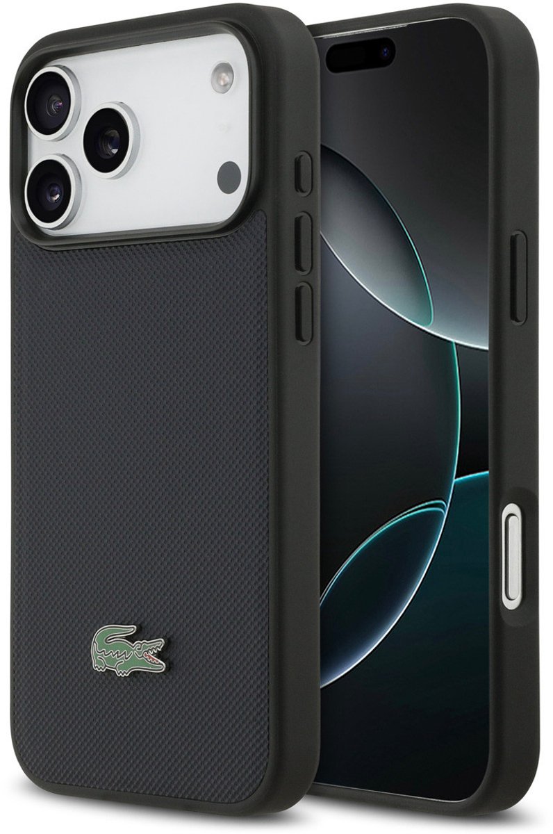 Lacoste - hoesje voor iPhone 17 Pro Max - MagSafe Iconic Petit Pique Logo - Navy