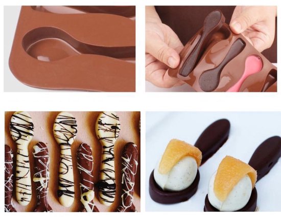 Kitchen Princess - Siliconen Chocoladevorm Lepel - Lepeltjes Fondant Bonbonvorm