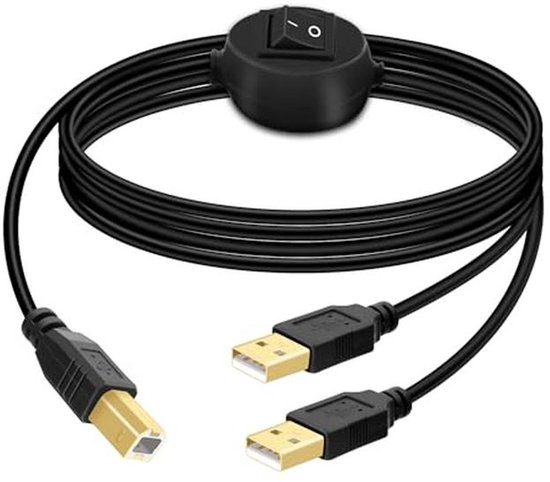 Usb B Splinter USB-B naar USB-A printerkabelsplitter met schakelaar voor 2 computers ...