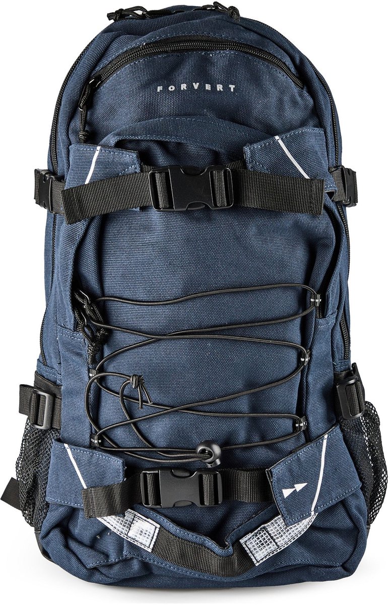 Forvert Canvas Laptop Louis Unisex Rugtas - marineblauw - Standard