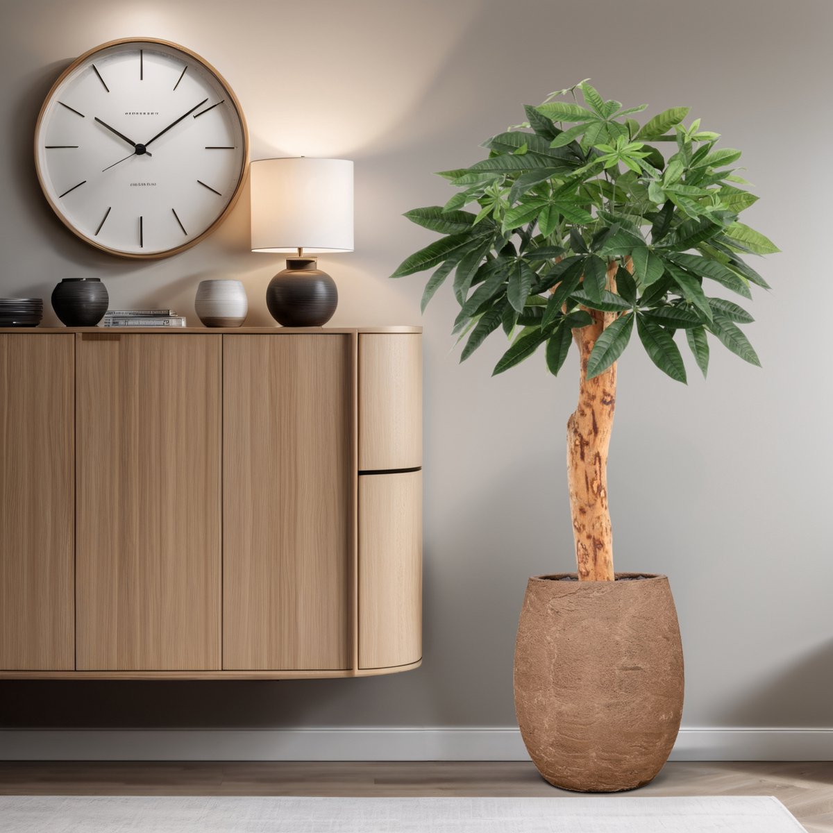 maxifleur Kunstplanten Pachira Kunstplant Deluxe 100cm Groen