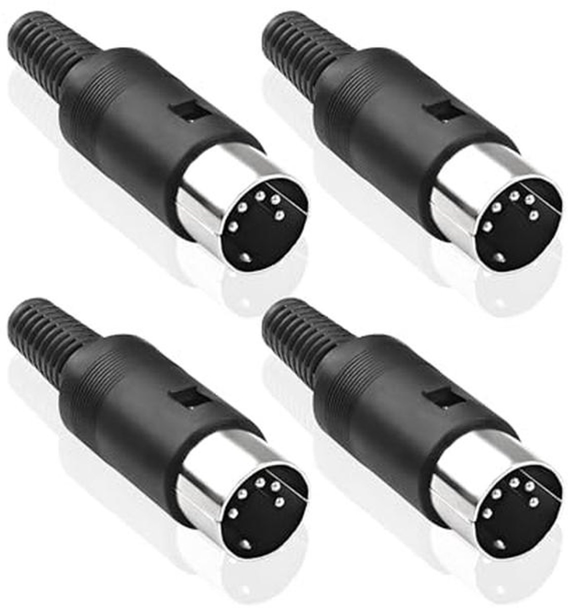 DIN 5-Pin Mannelijke Plug Connector voor Audio en MIDI Apparatuur - 4 Stuks