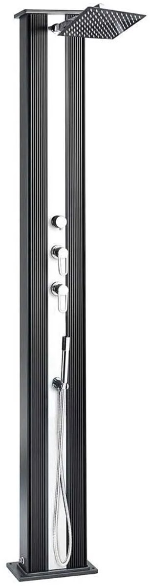 Formidra Dada Straight hybride buitendouche - Geborsteld aluminium antraciet