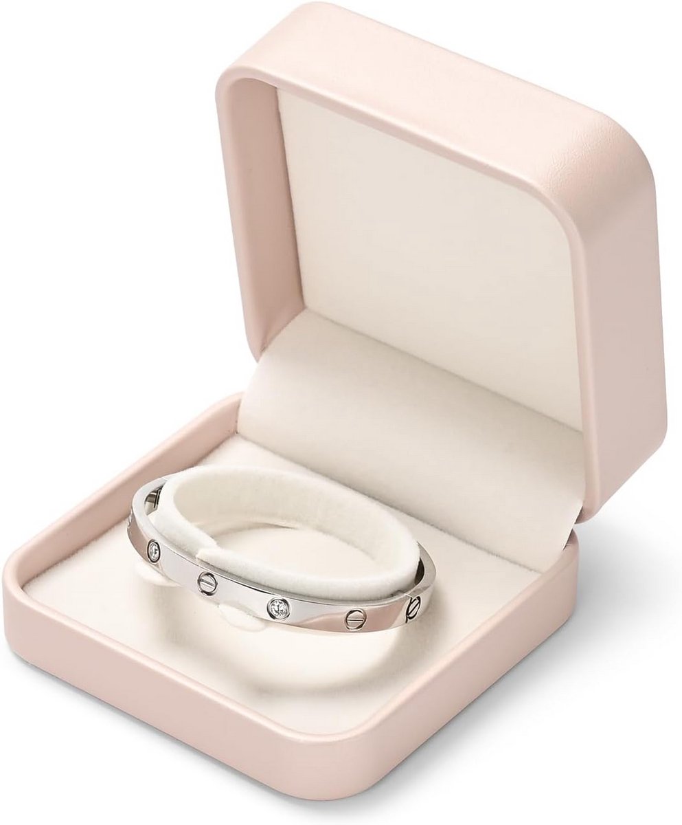 Roze PU-leren armbandendoos voor sieraden - Perfect voor geschenken en jubileum