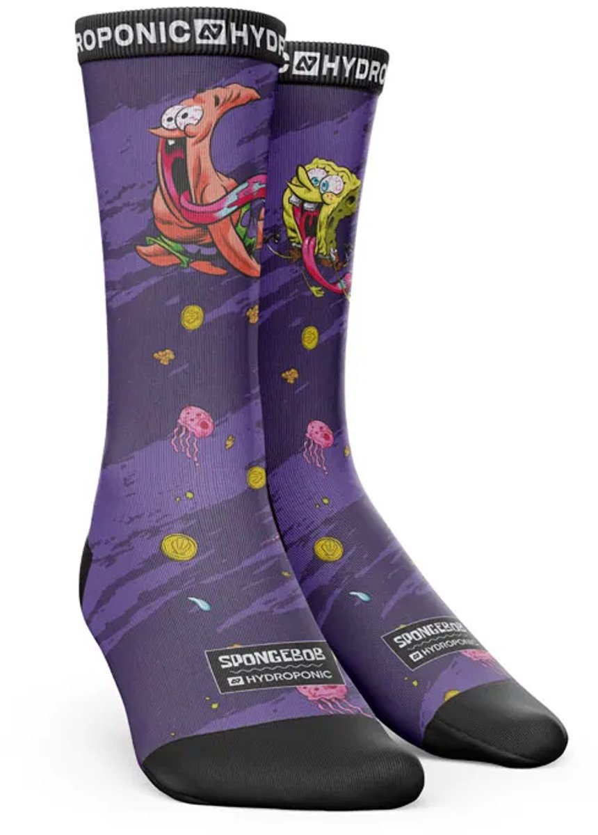 Hydroponic Sk Sponge Bob Sokken Paars EU 43-46 Man,Vrouw