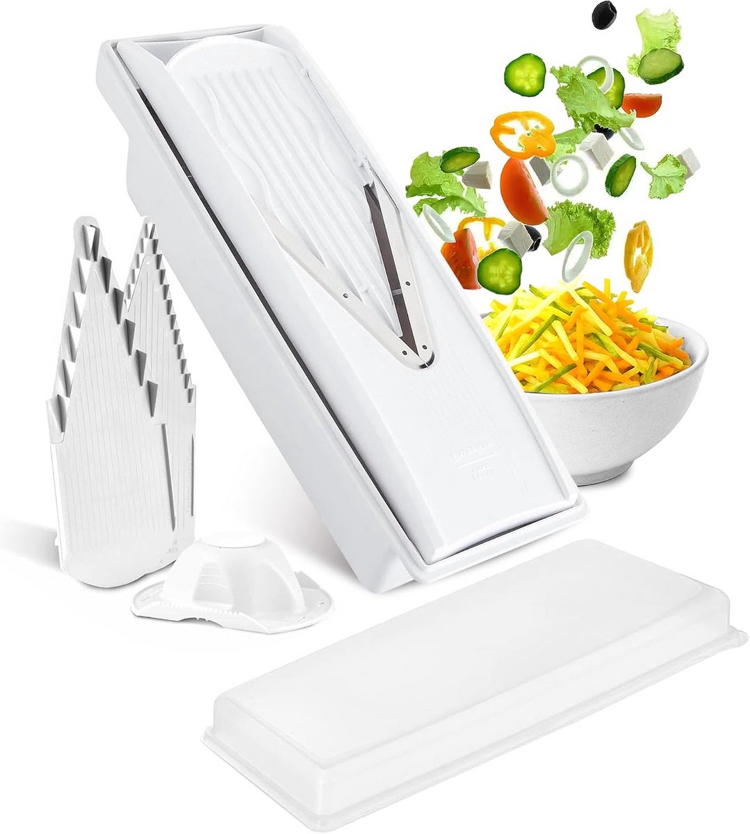 7-delige Mandoline V-Prep Set voor Perfecte Snijdingen en Julienne