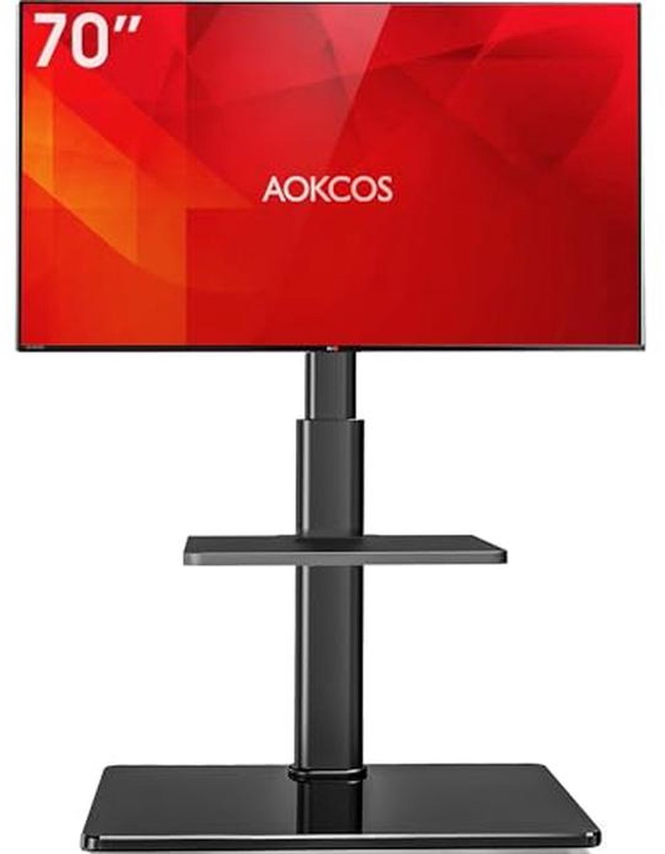 Verstelbare TV Stand Vloer 32-65 inch Rotatable Tiltable Hoogteverstelbaar Max VESA 400x400mm 40kg