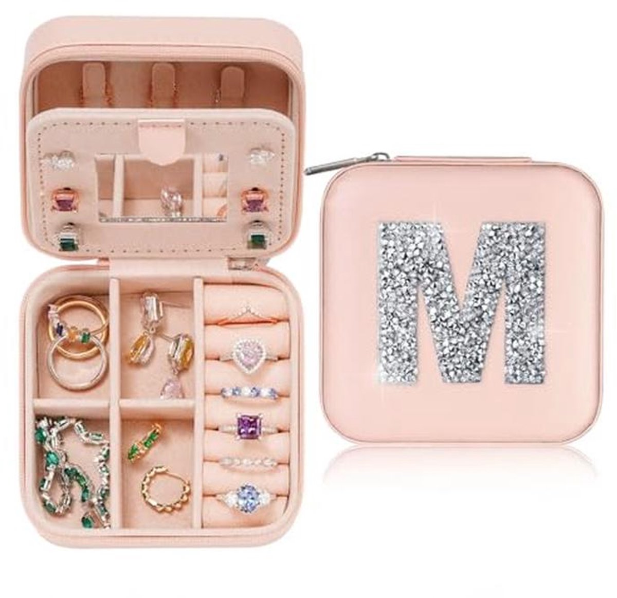 Sieradenkistje voor Meisjes met Initialen en Zirkonia - Perfect Cadeau voor Tieners