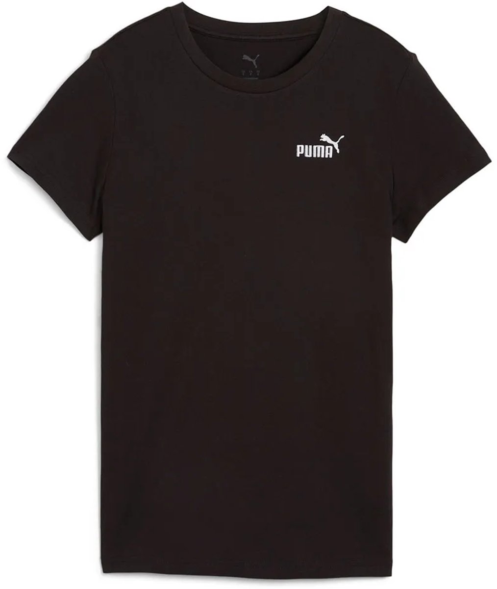 Puma Ess Klein T-Shirt Nr. 1 Logo T-Shirt Sportwear Vrouwen Zwart