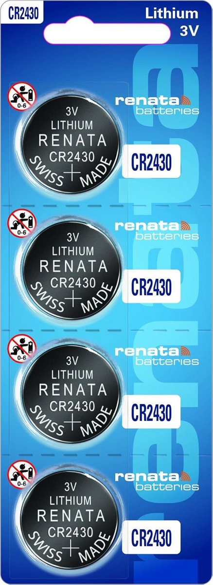 Lithium Knoopcel CR2430 - 3V - 4 Stuks