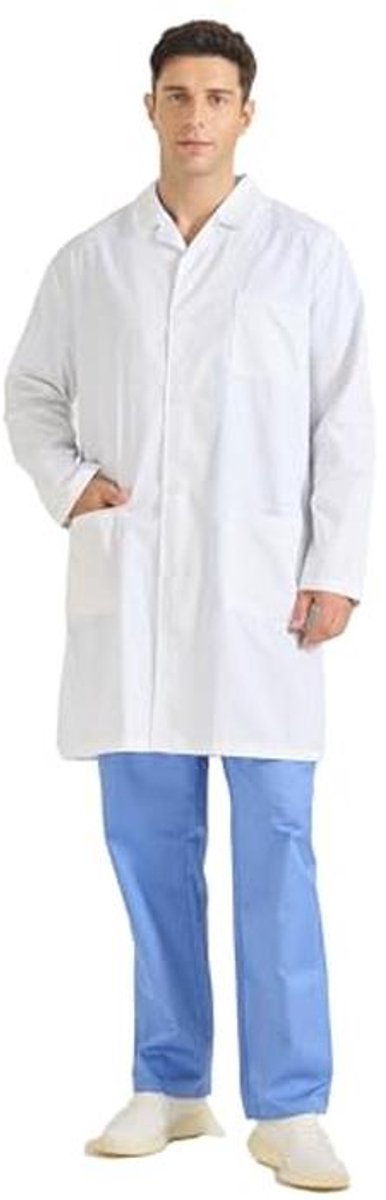 Unisex Laboratoriumjas voor Volwassenen - Lange Mouwen met Knoopsluiting