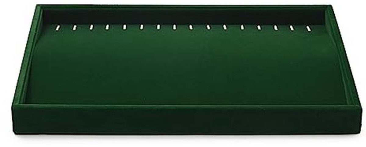Vintage groen fluwelen sieradendienblad voor sieraden organizer en opslag