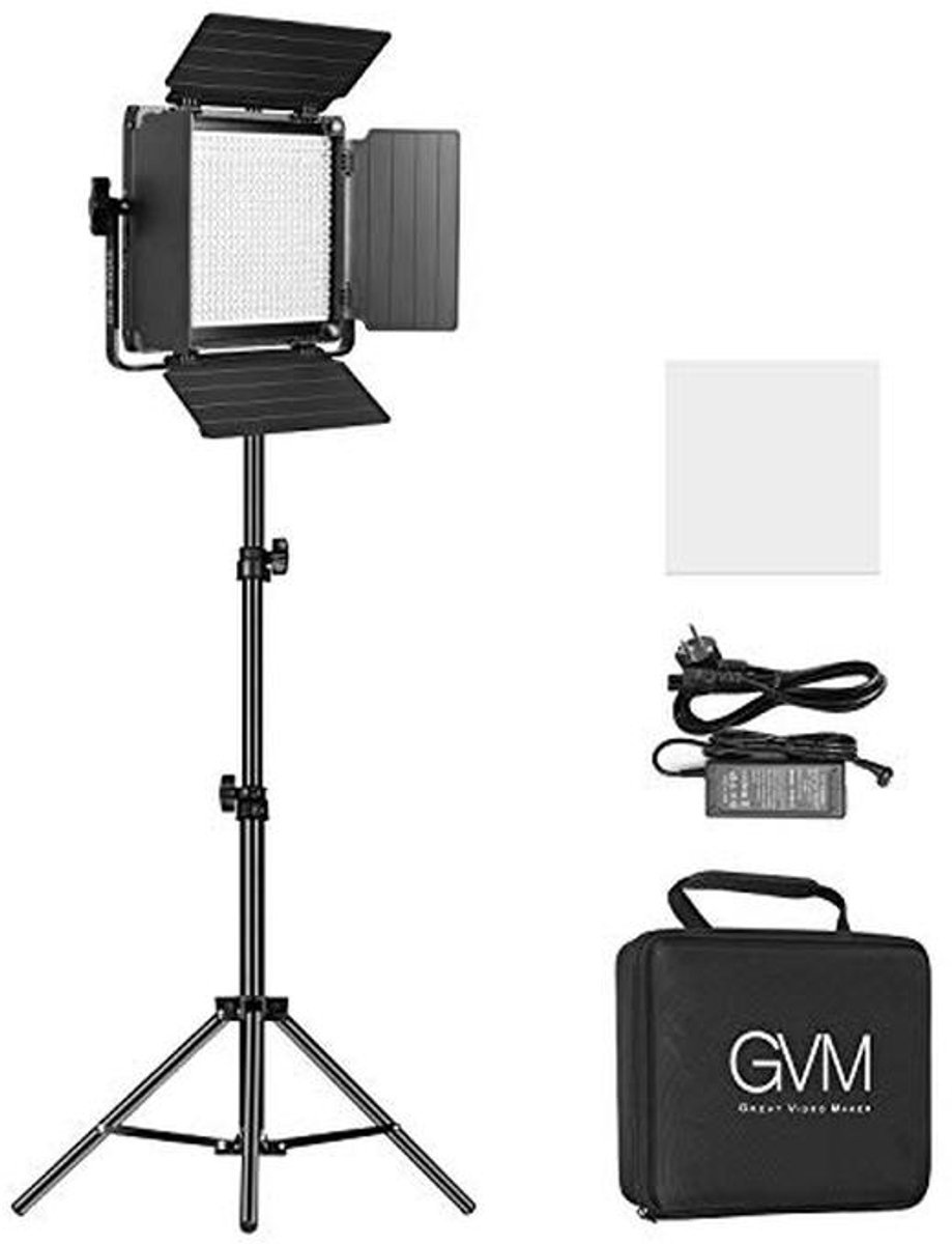 Dimbare LED Videolamp met Statief en APP Controle voor Fotografie en Videoproductie