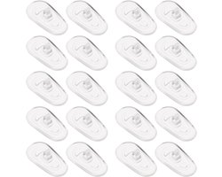 10 paar neuspads voor brillen, ovaal, D-vormig, siliconen, 7x14 mm, compatibel met Tom Ford-brillen/zonnebrillen, schroef-/klikbevestiging