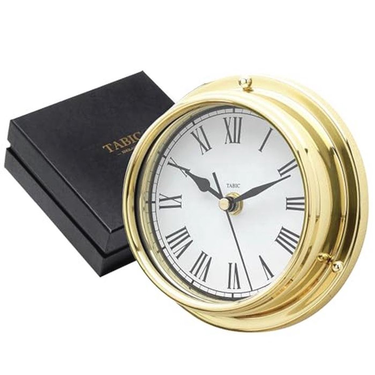 Klassieke Messing Romeinse Wandklok voor Woondecoratie - Handgemaakt in Engeland