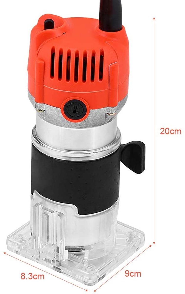 Elektrische handtrimmer Timmerman Houtlamineerder Timmermansgereedschap Gereedschapsset voor houtrolfrees met elektrische trimmer 30.000 tpm